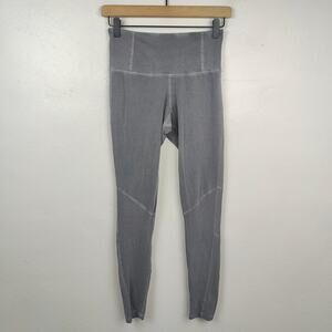 Electric & Rose Leggings Womens Small Gray Pull On‎ Cotton Stretch Yoga